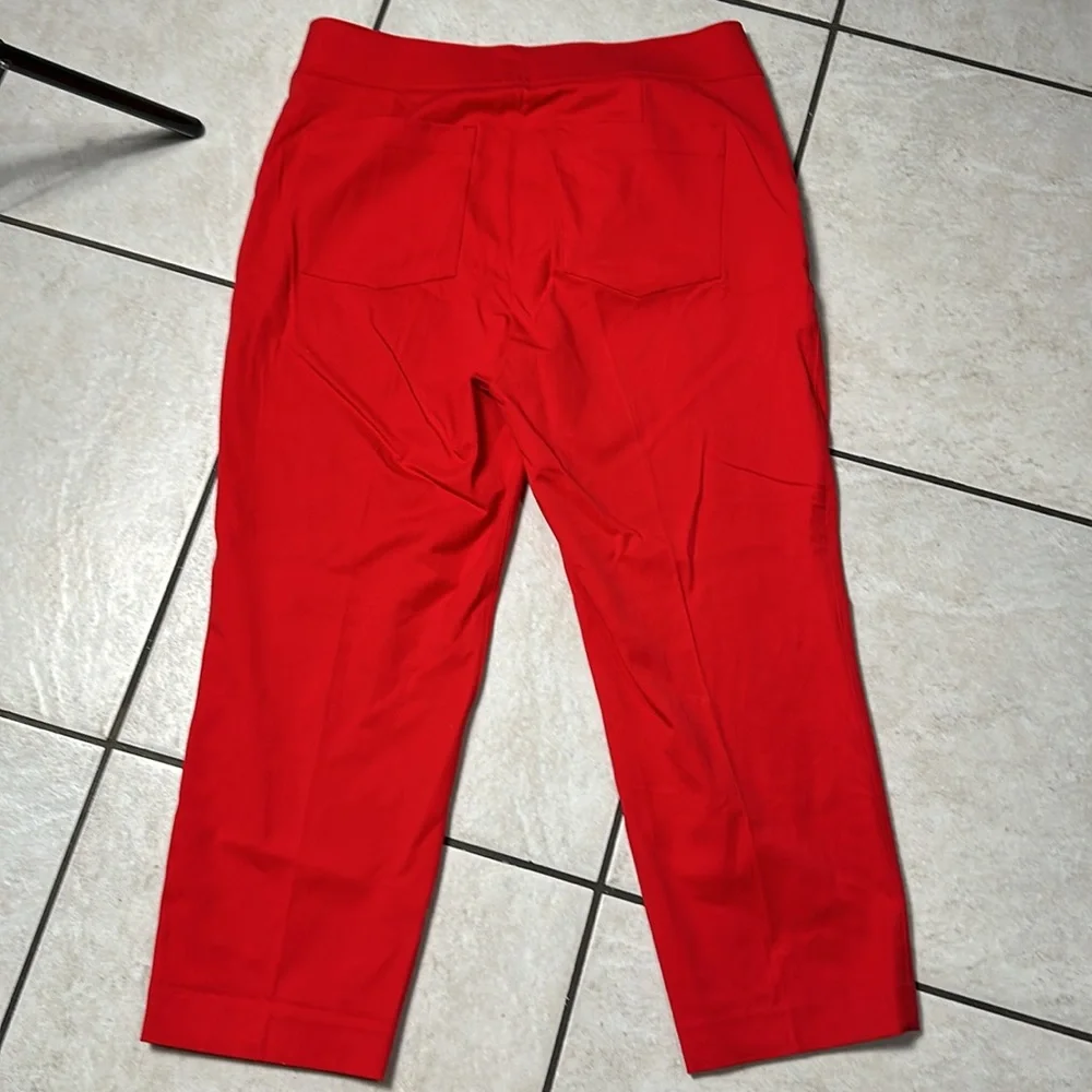 NWT SPANX On-the-Go Ankle Slim Straight Pant True‎ Red